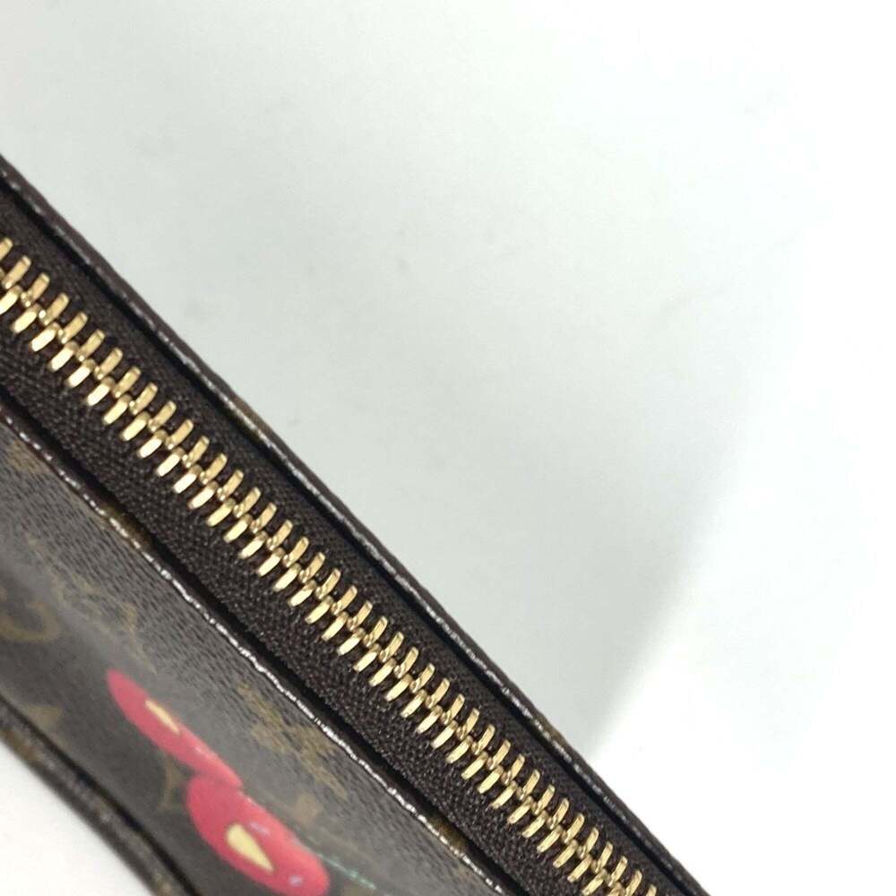 LOUIS VUITTON Authentic Brown Monogram Canvas Pochette Pouch - Picture 10 of 12